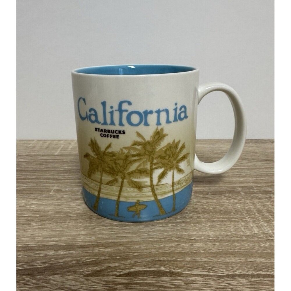 STARBUCKS CALIFORNIA GLOBAL ICON CITY COLLECTOR SERIES COFFEE MUG 16 OZ. 2010